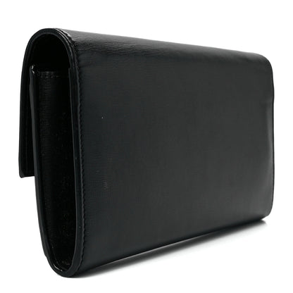 Saint Laurent Calfskin Bellechasse Flap Clutch Wallet Black 3 of 11
