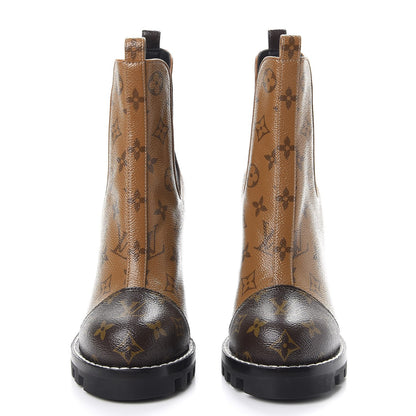 Louis Vuitton Patent Reverse Monogram Star Trail Chelsea Ankle Boots 38.5 2 of 9