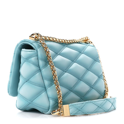Louis Vuitton Lambskin Malletage Top Handle GO-14 MM Lagoon 4 of 11