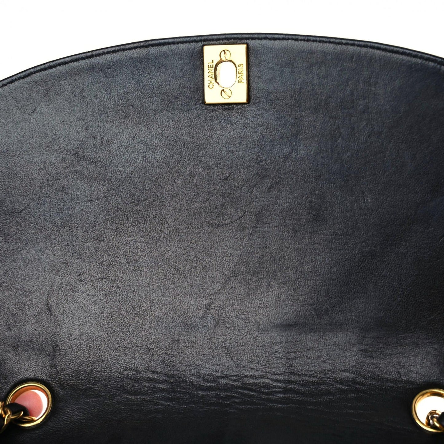 Lambskin Quilted Medium Single Flap Black