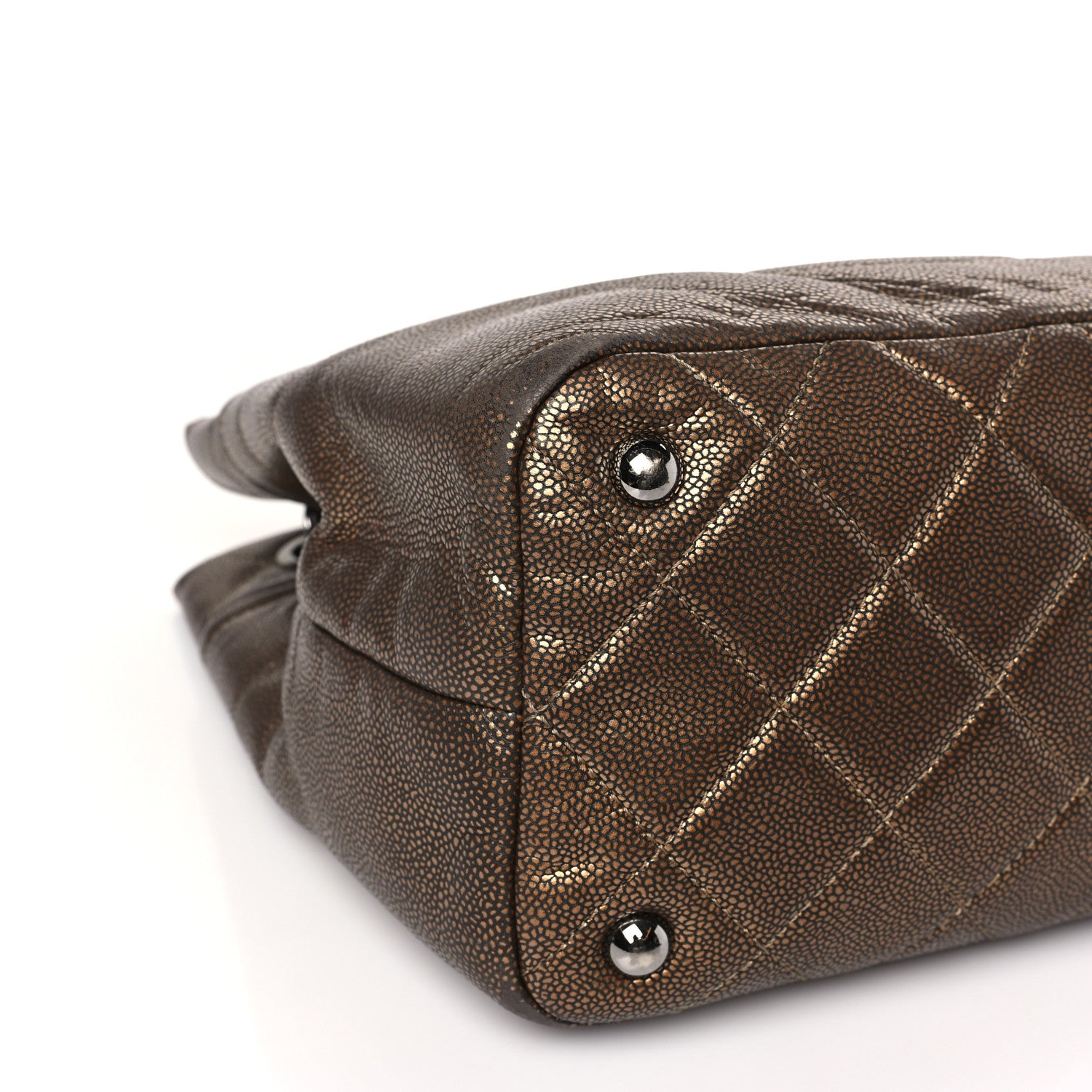 Chanel Metallic Caviar Quilted Large Timeless CC Soft Tote Bronze 8 of 9