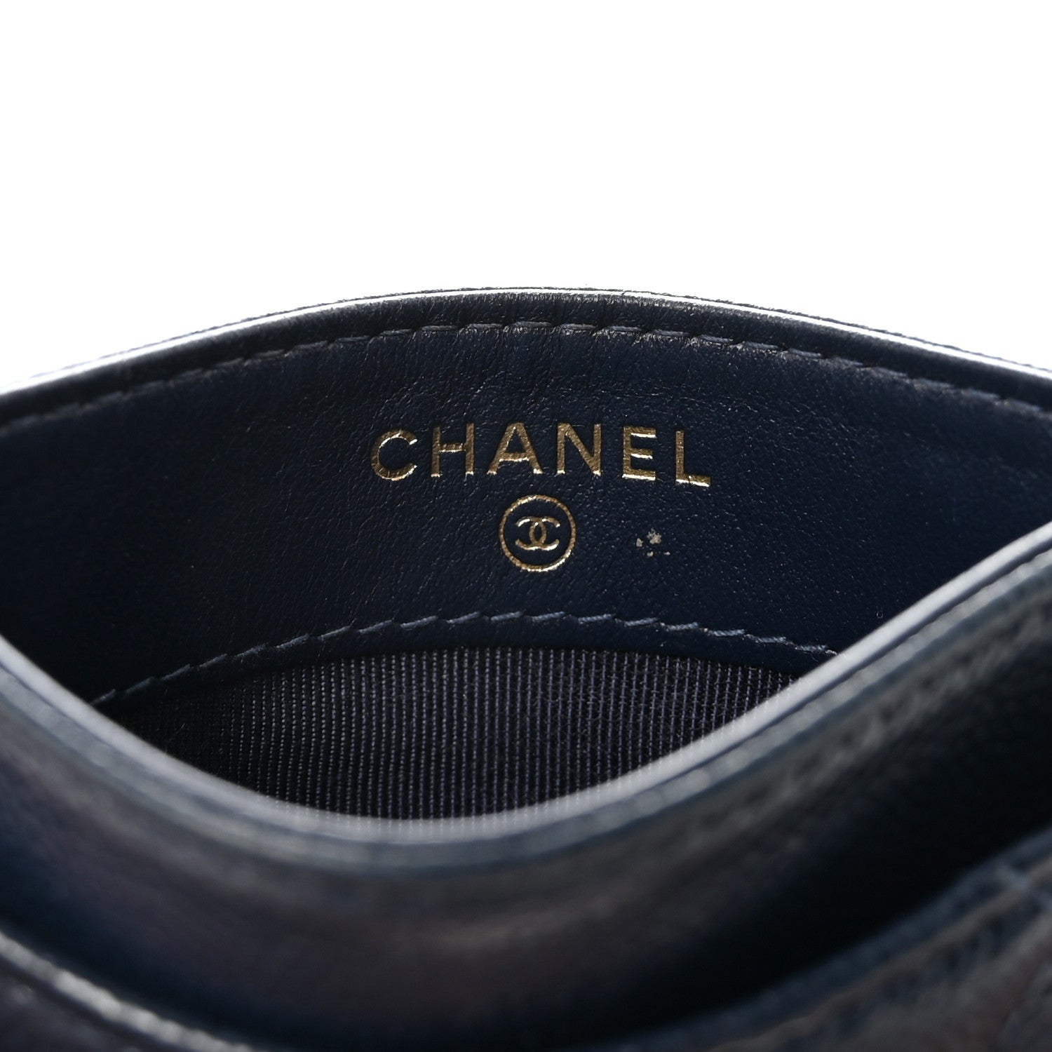 Chanel Caviar Quilted Card Holder Navy 6 of 9