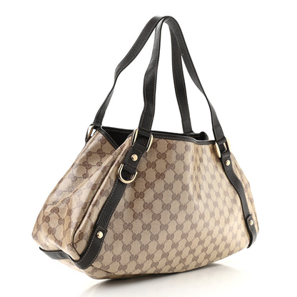 Gucci Crystal Monogram Medium Abbey Shoulder Bag Dark Brown 3 of 9