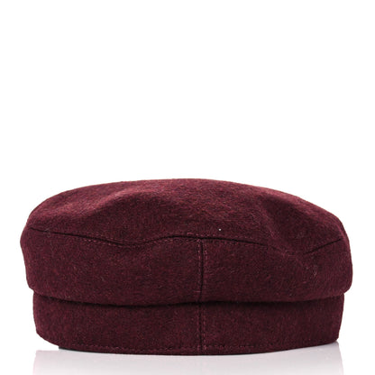 Hermes Glossy Lambskin Wool Womens Vauban Cap 57 5 of 8
