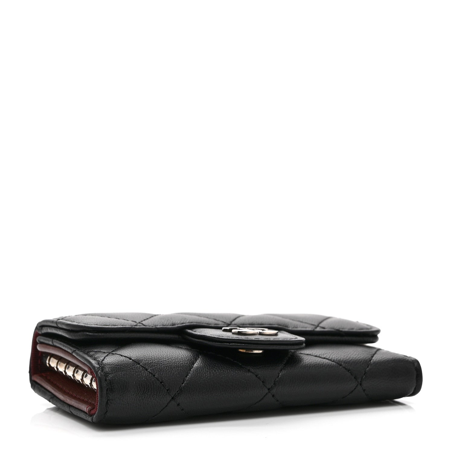 Chanel Lambskin Quilted 6 Key Holder Black 4 of 10