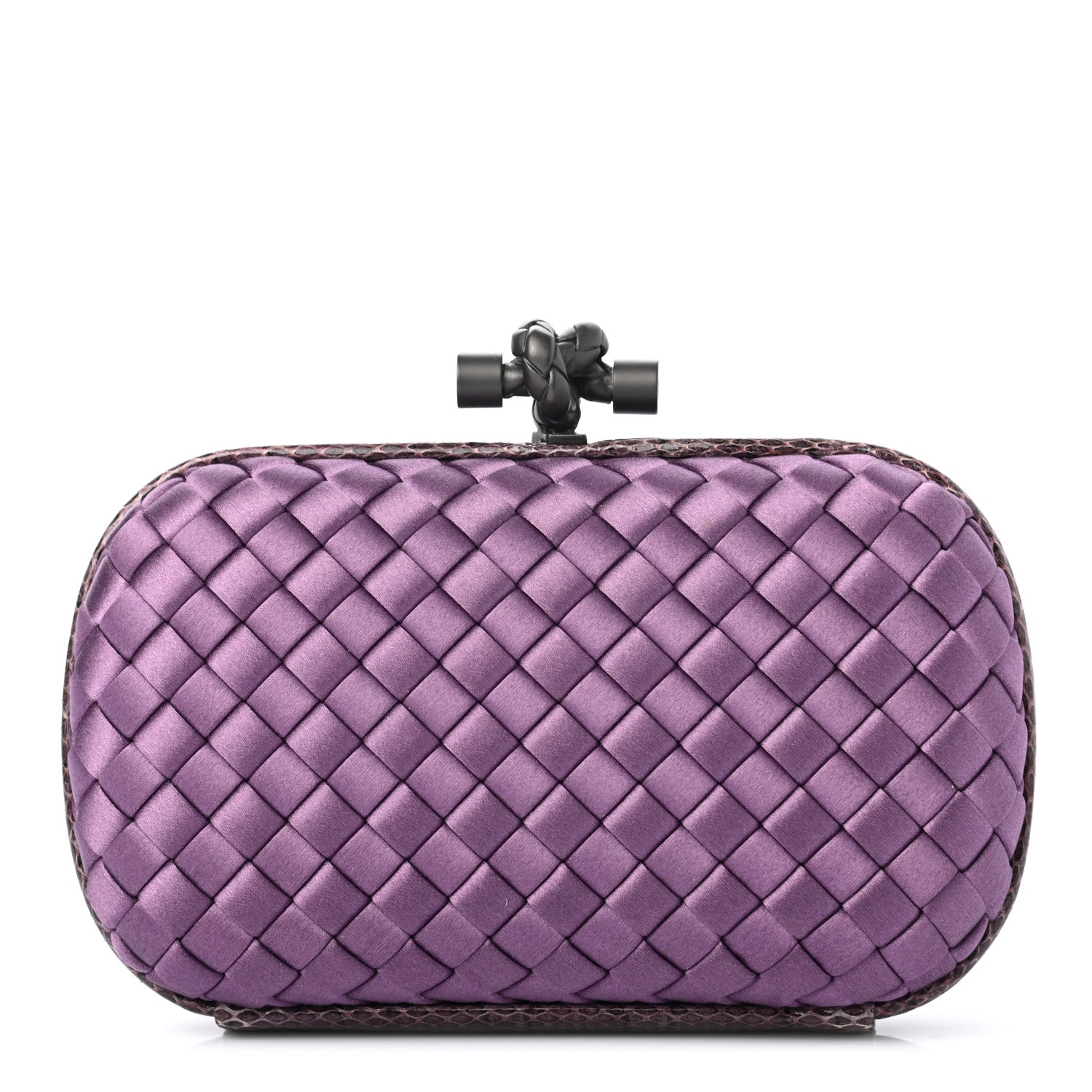 Bottega Veneta Satin Intreccio Impero Ayers Knot Clutch 1 of 6