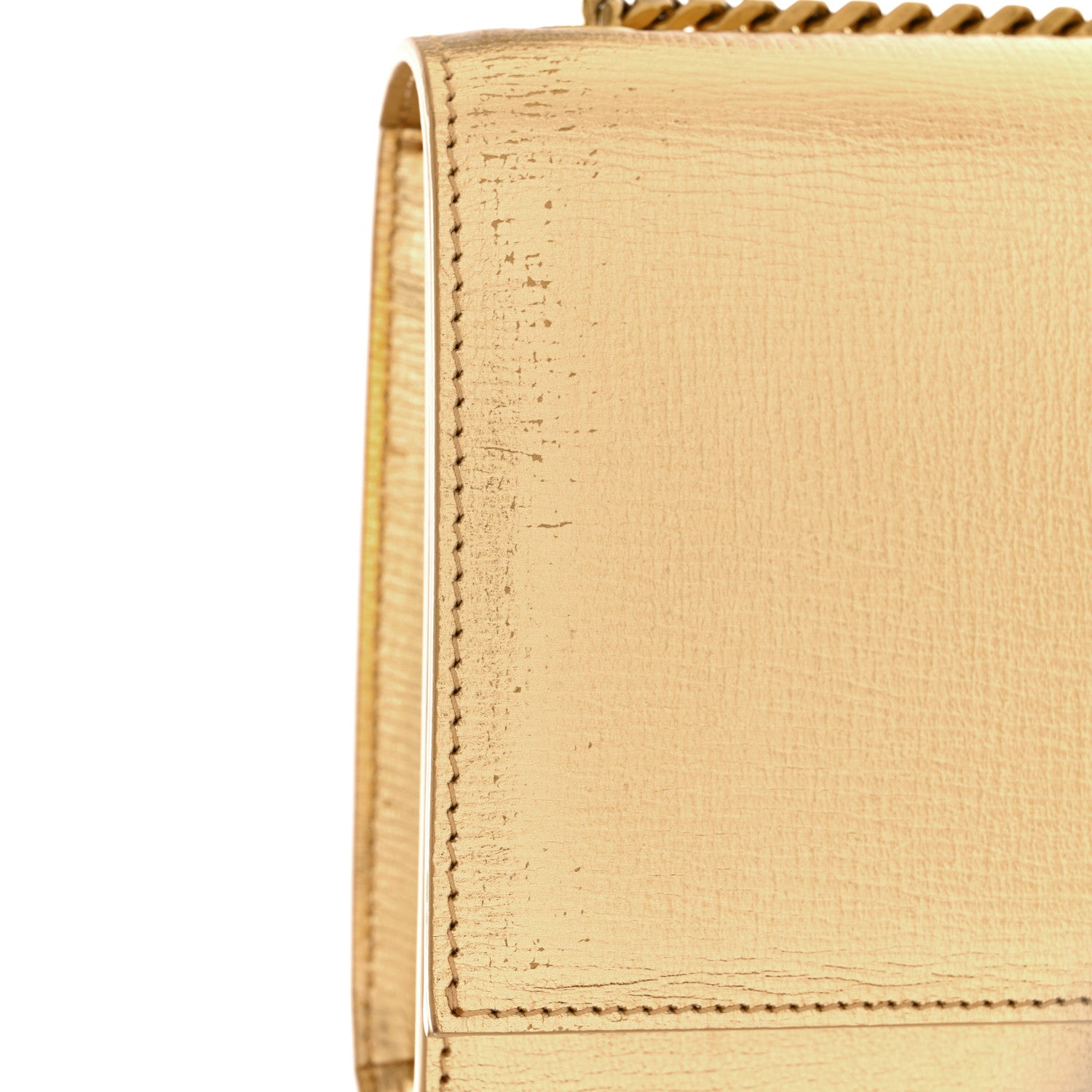 Saint Laurent Metallic Calfskin Small Classic Monogram Kate Tassel