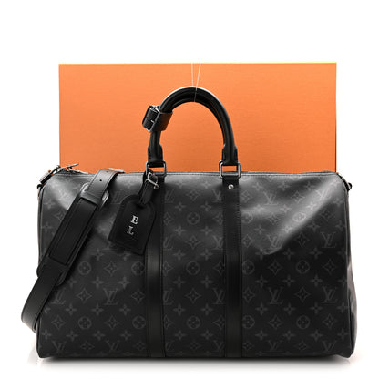 Louis Vuitton Monogram Eclipse Keepall Bandouliere 45 10 of 10