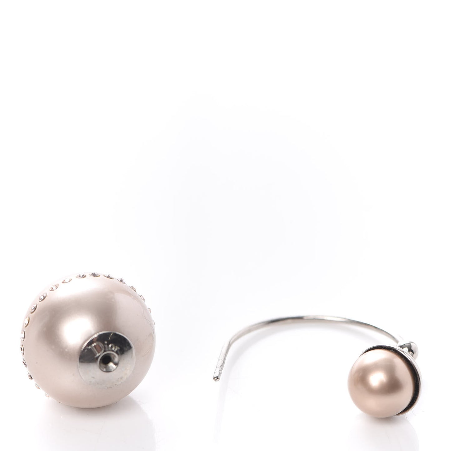Crystal Pearl Ultradior Earrings Cream