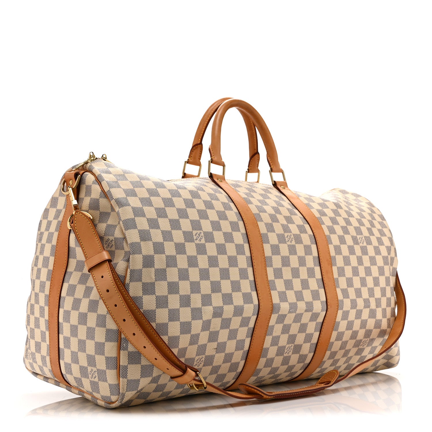 Louis Vuitton Damier Azur Keepall Bandouliere 55 2 of 12