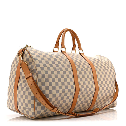 Louis Vuitton Damier Azur Keepall Bandouliere 55 2 of 12