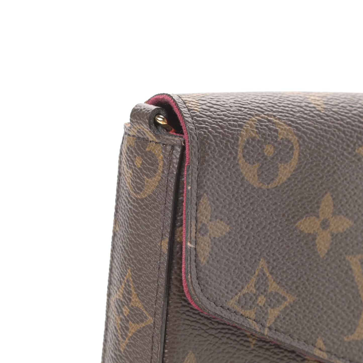 Monogram Pochette Felicie Chain Wallet Fuchsia
