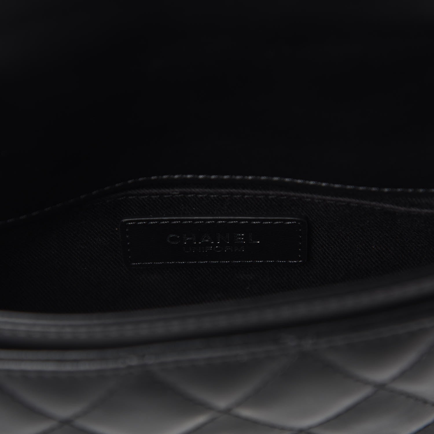 Chanel Calfskin Quilted CC Uniform Flap Belt Bag Black 6 of 9