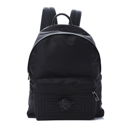 Versace Nylon Palazzo Medusa Backpack Black 1 of 8