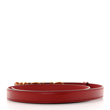 Gucci Plutone Calfskin Gucci Buckle 20mm Thin Belt 75 30 Rosso 2 of 6