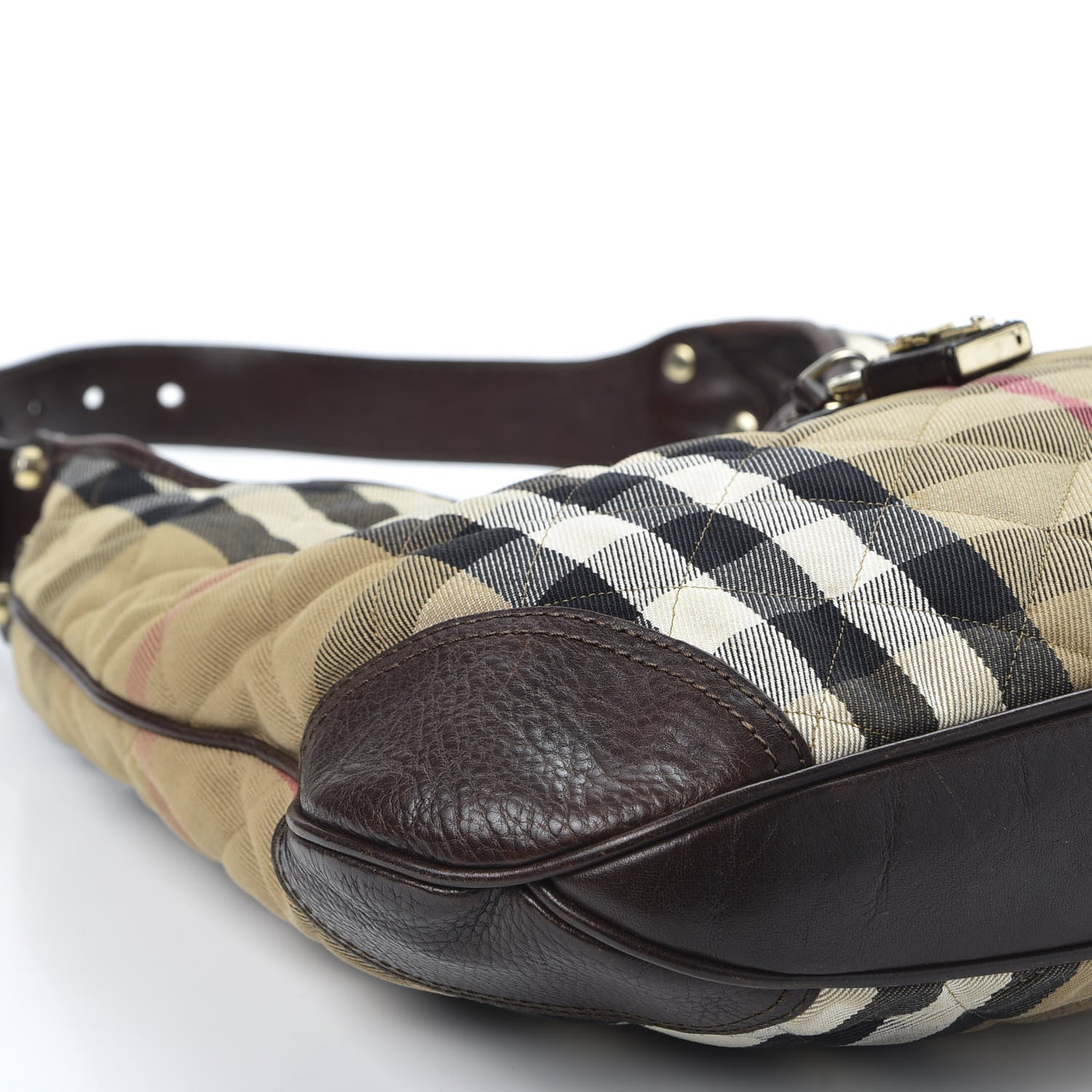 Burberry House Check Quilted Brook Hobo Chocolate 5 of 8