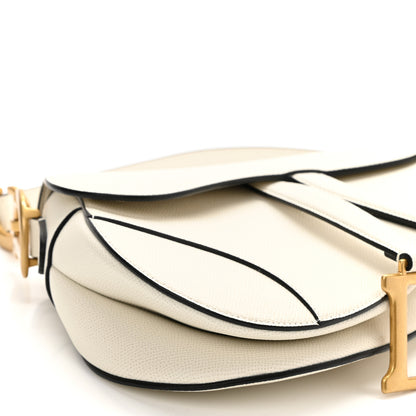 Christian Dior Grained Calfskin Saddle Bag White 8 of 10