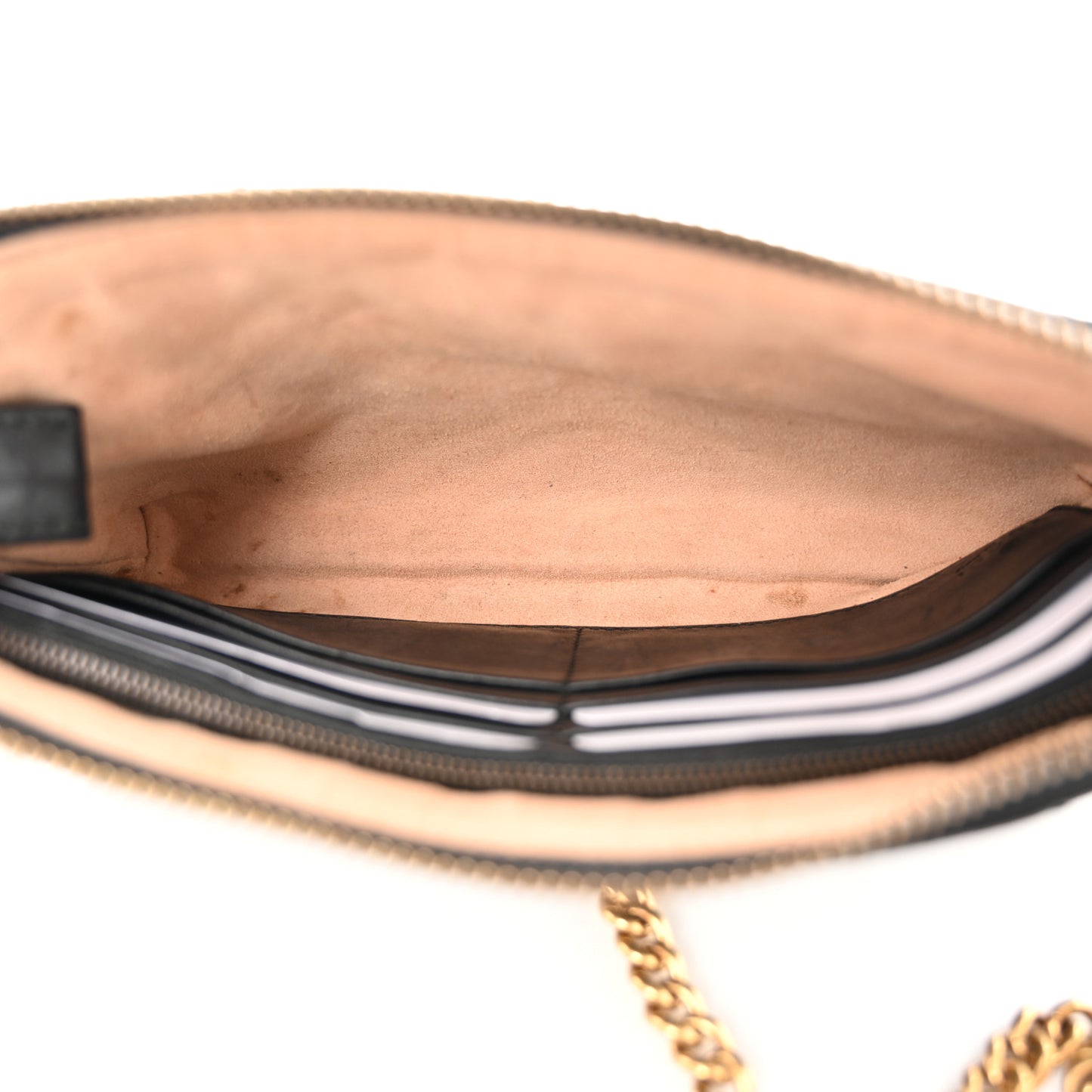 Calfskin Matelasse Mini GG Marmont Chain Bag Black