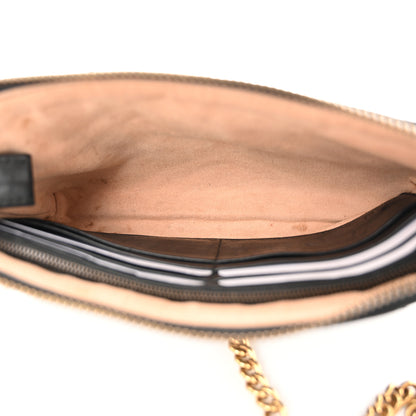 Gucci Calfskin Matelasse Mini GG Marmont Chain Bag Black 5 of 12