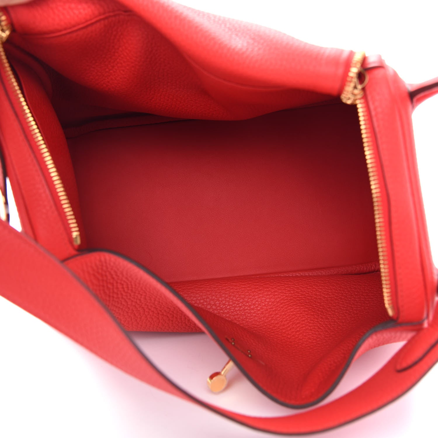Hermes Taurillon Clemence Lindy 30 Rouge De Coeur 5 of 9