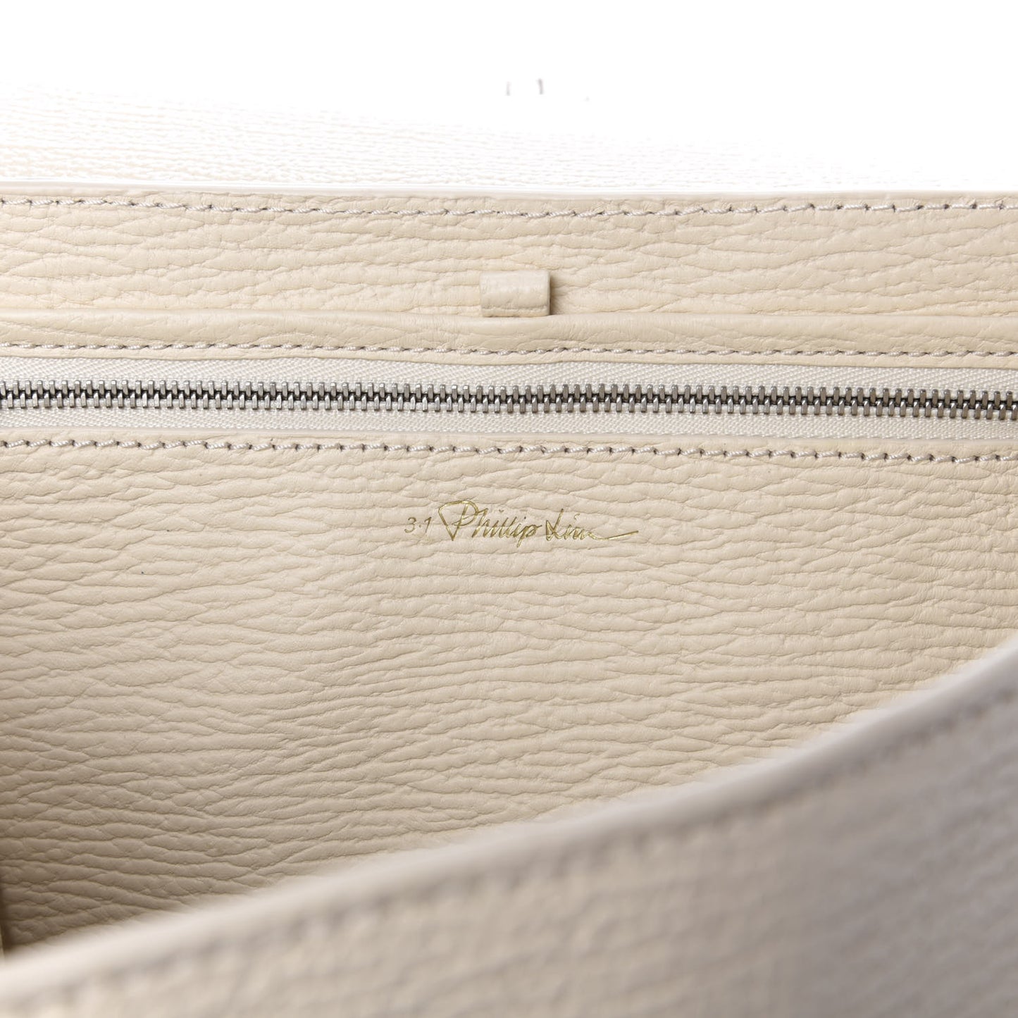 3.1 Textured Calfskin Medium Pashli Satchel Milk