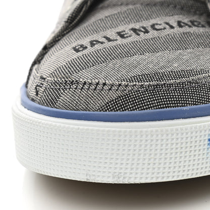 Balenciaga Canvas Jacquard Diagonal Allover Logo Womens Match Graffiti Sneakers 40 Grey 11 of 14