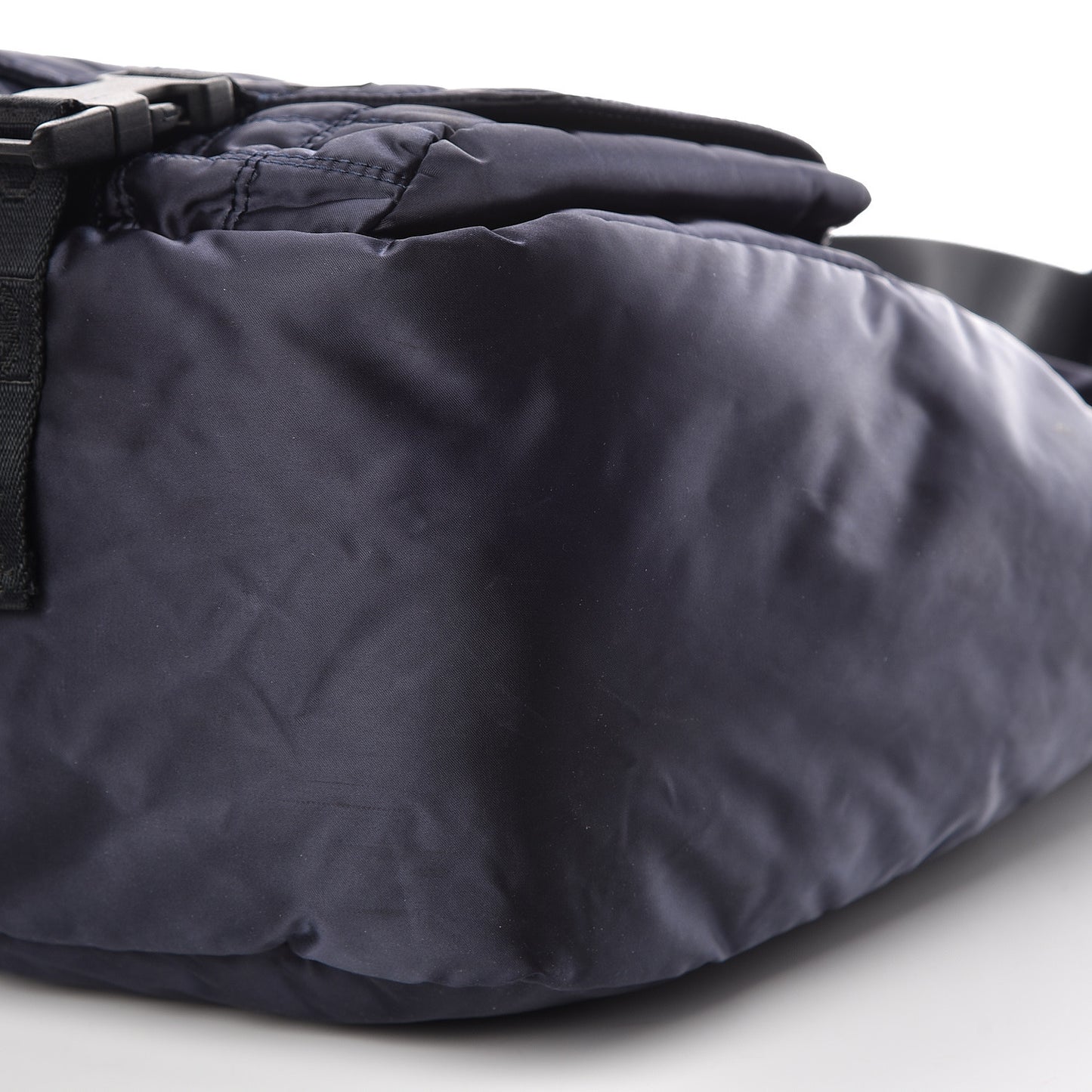 Nylon Quilted Sport Shoulder Bag Navy