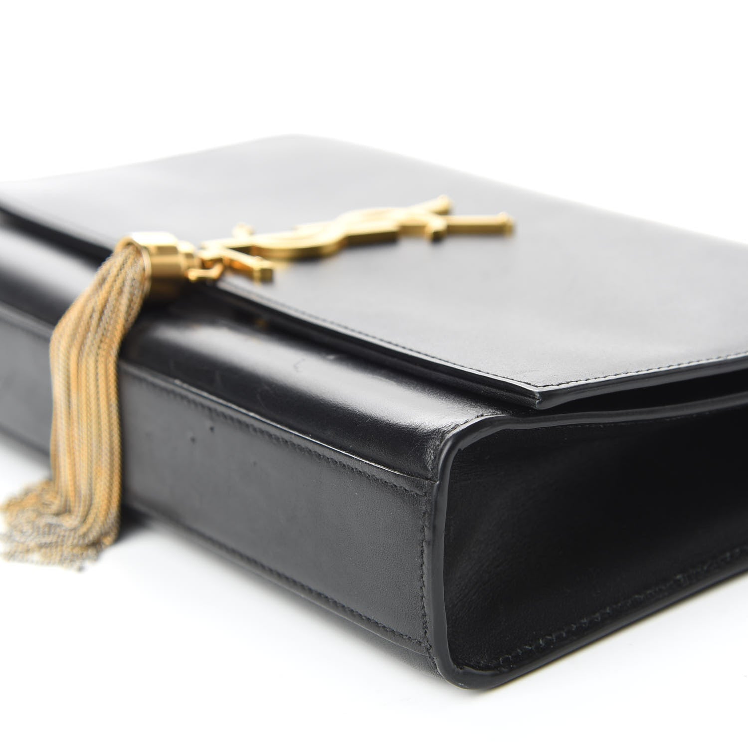 Saint Laurent Smooth Calfskin Medium Classic Monogram Kate Tassel Satchel Black 6 of 10