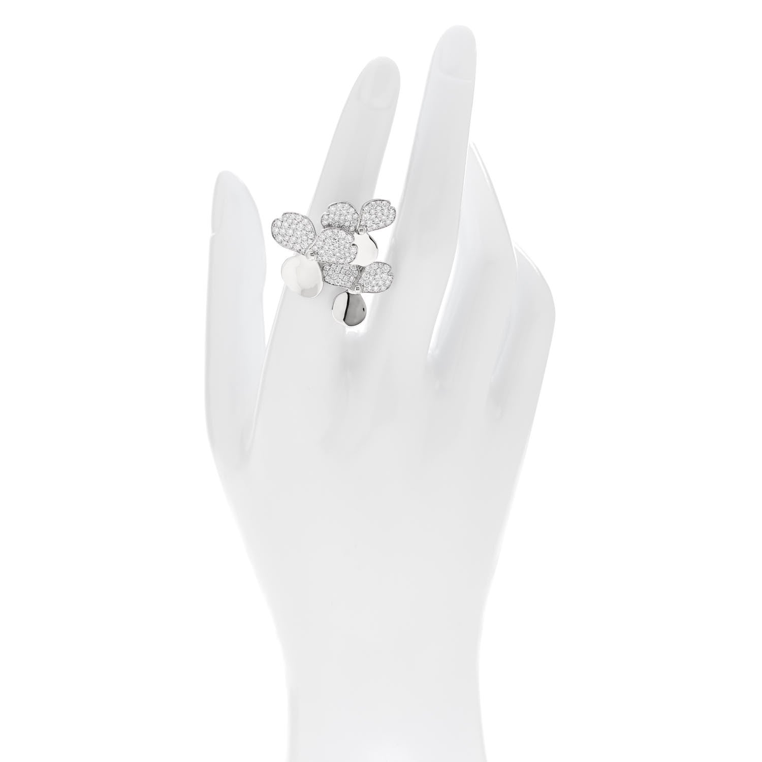 Tiffany Platinum Diamond Paper Flowers Cluster Ring 52 6 2 of 7