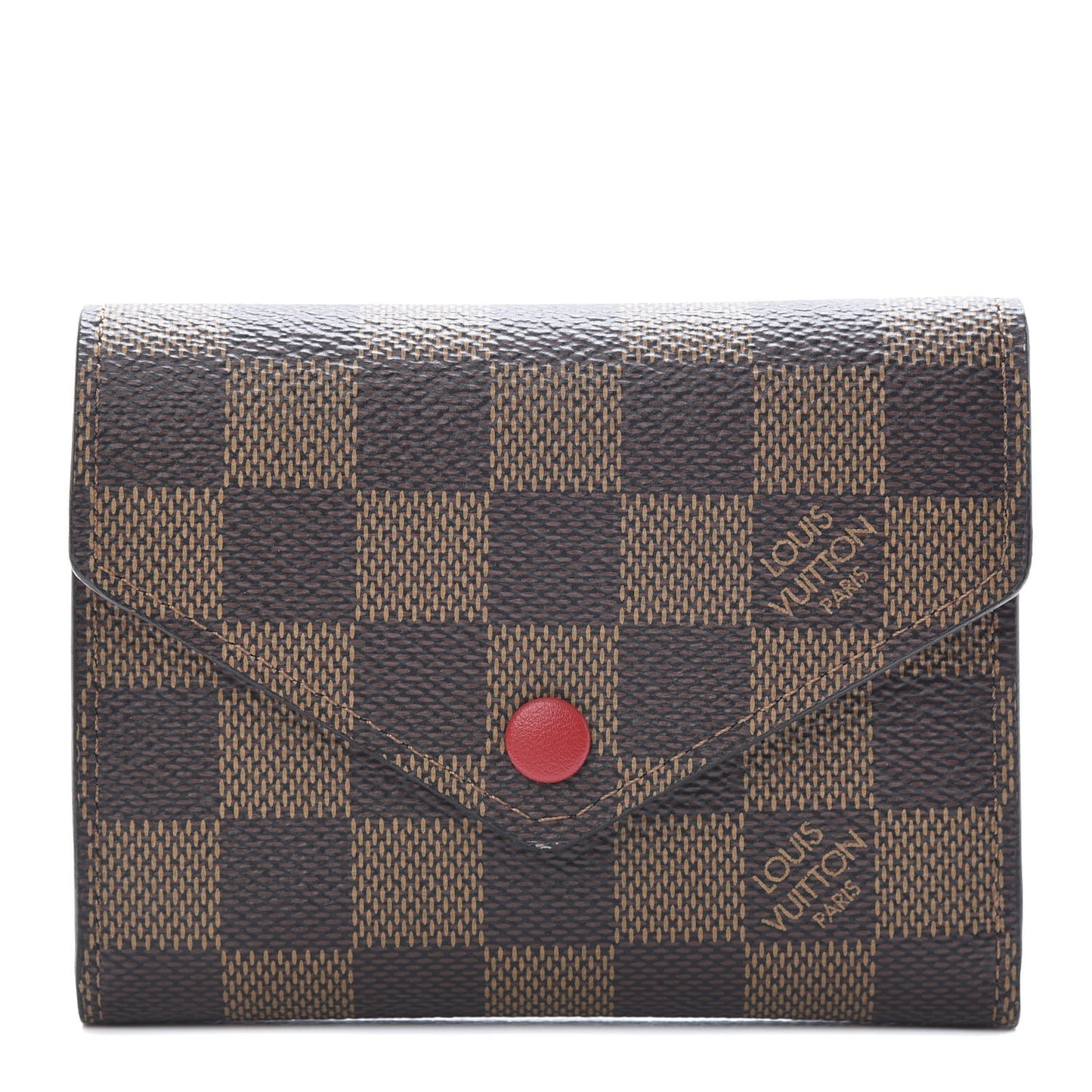 Damier Ebene Victorine Wallet Cherry