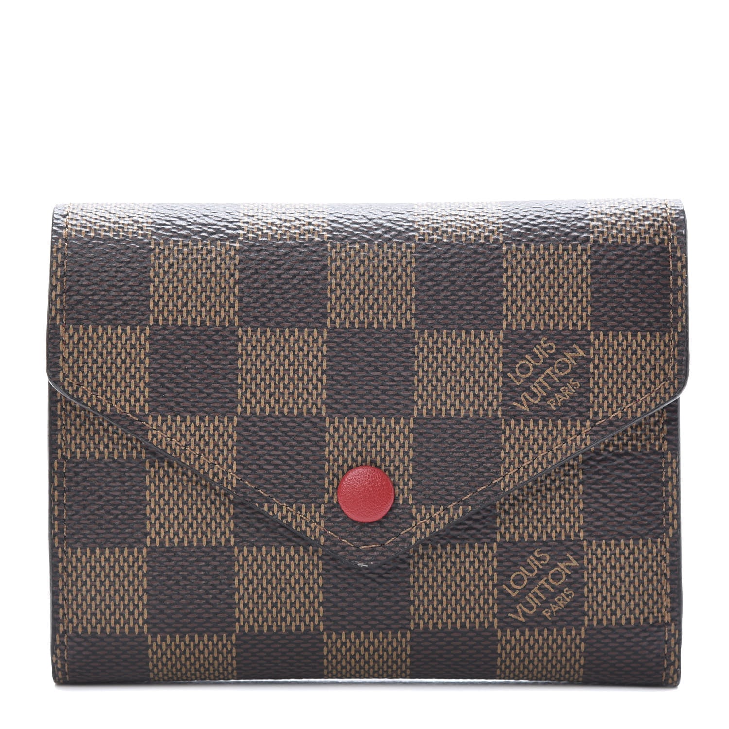 Louis Vuitton Damier Ebene Victorine Wallet Cherry 1 of 9