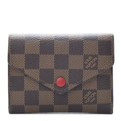 Louis Vuitton Damier Ebene Victorine Wallet Cherry 1 of 9