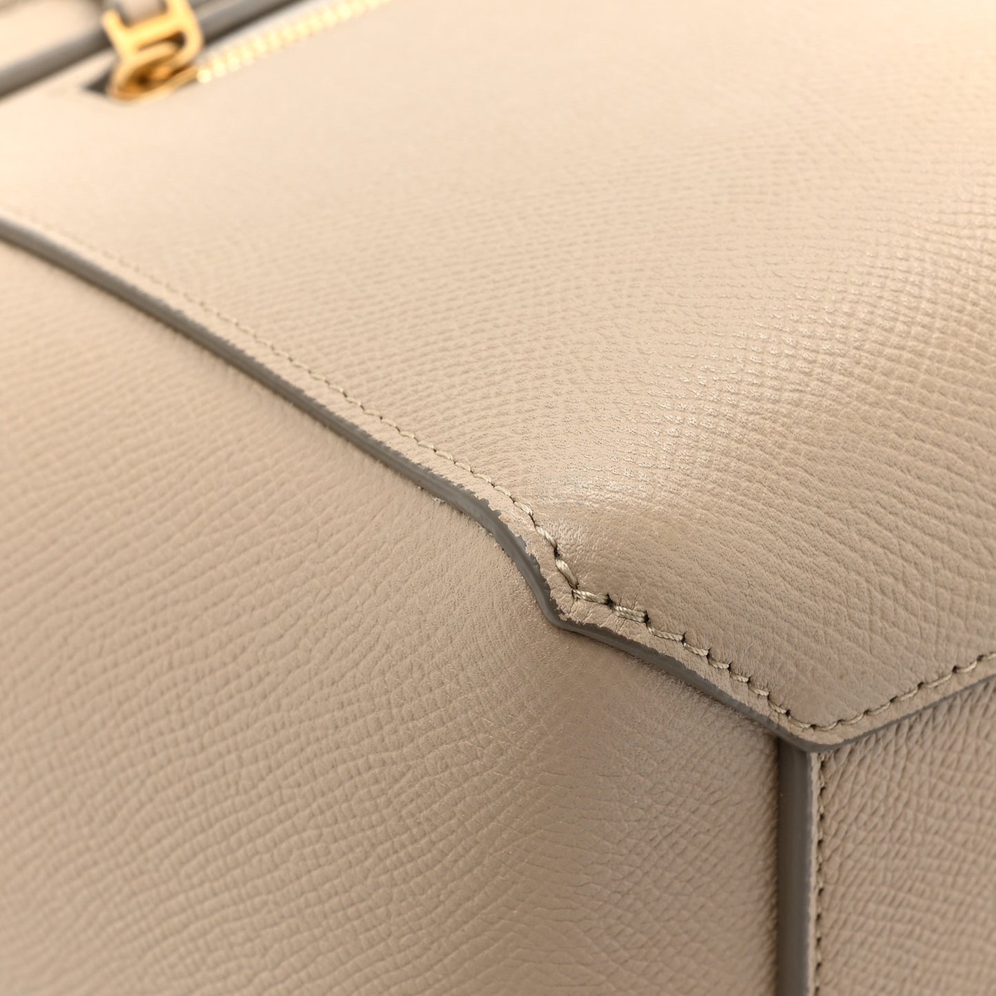 Grained Calfskin Micro Belt Bag Light Taupe