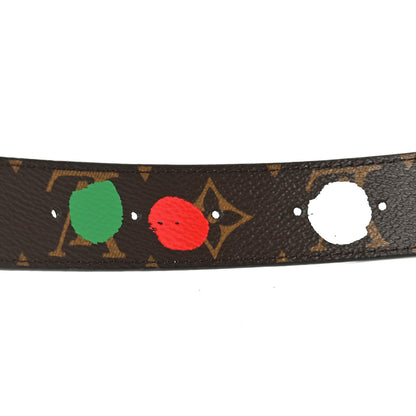 Louis Vuitton X YK Monogram Dots 30mm LV  Reversible Belt 85 34 Multicolor 4 of 6