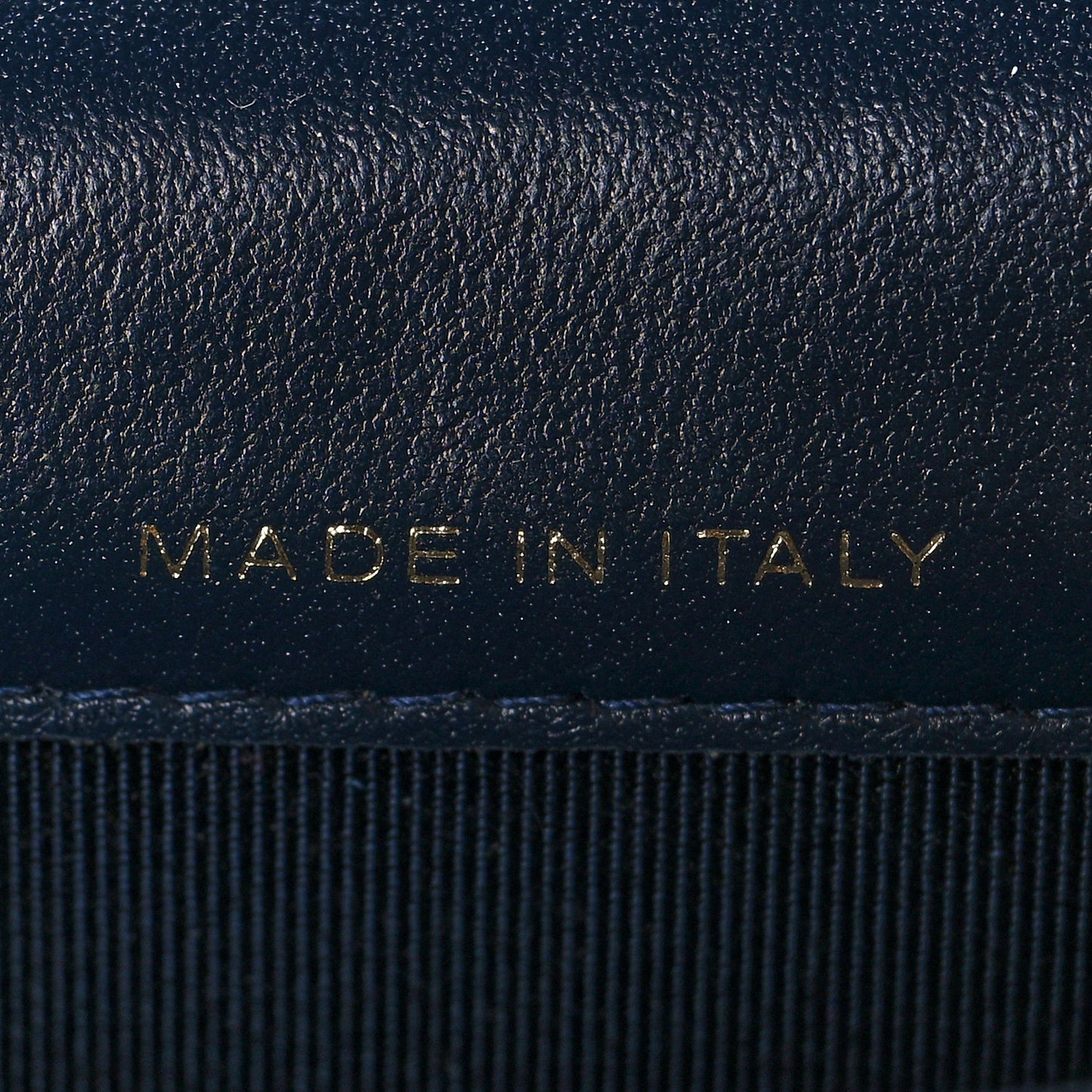 Lambskin Quilted Flap Card Holder Wallet Navy