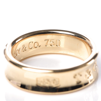 Tiffany 18K Yellow Gold 1837 Band Ring 56 7.5 5 of 5