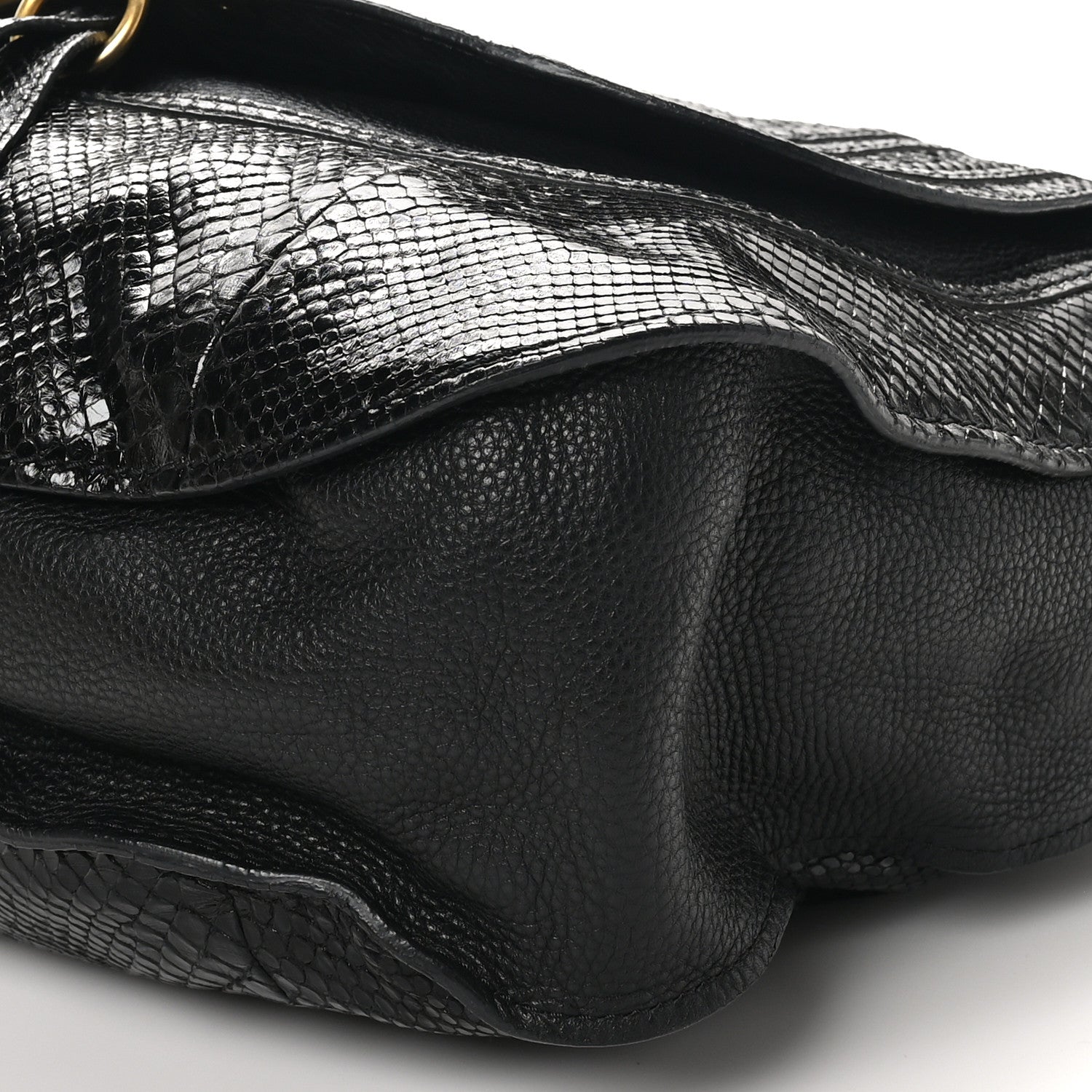 Chloe Snakeskin Large Marcie Hobo Black 9 of 9