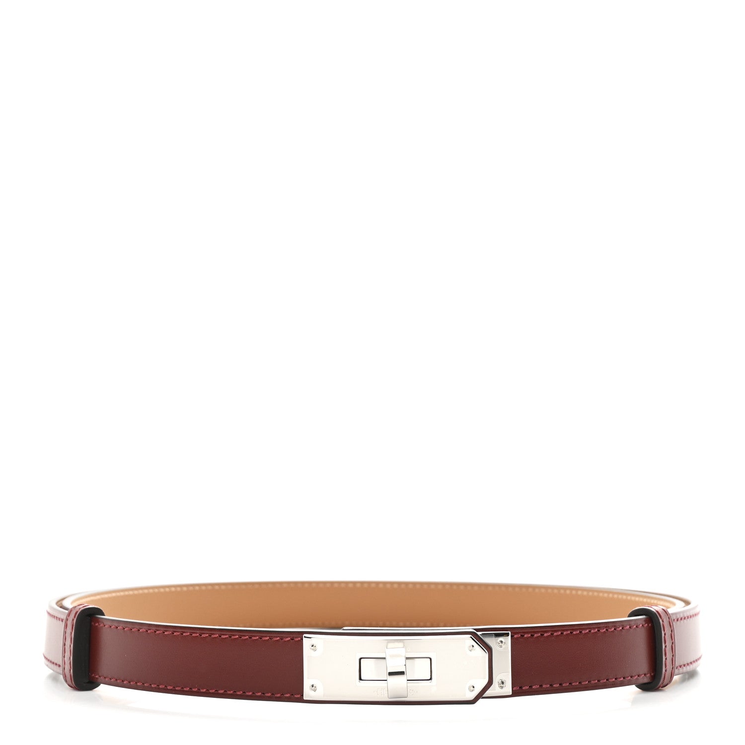 Hermes Hunter Calfskin Kelly Belt Rouge H 1 of 4