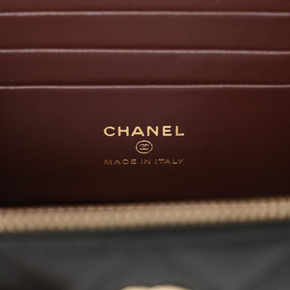Chanel Caviar Quilted Small Vanity Case With Chain Black 6 of 12