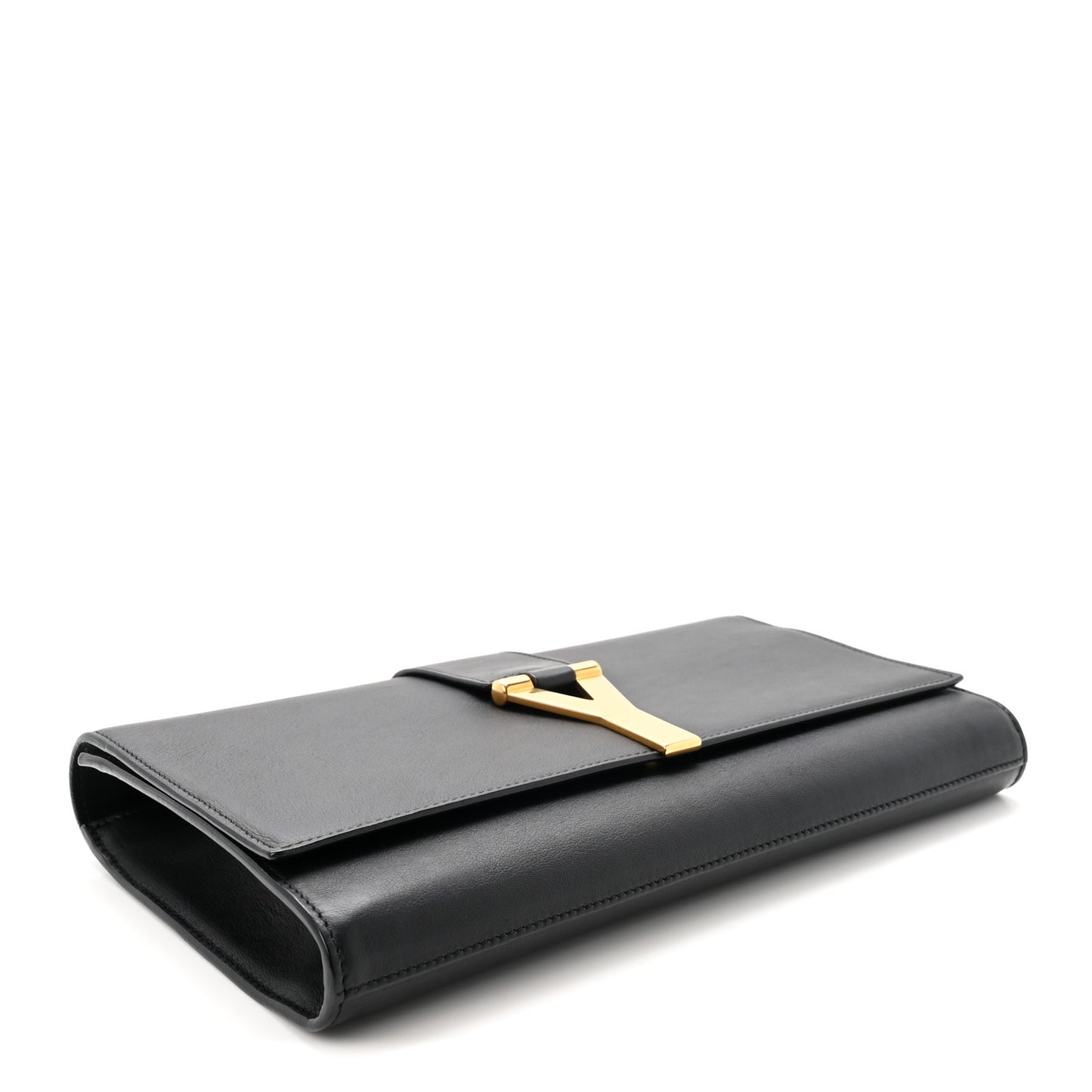 Calfskin Classic Y Ligne Clutch Black