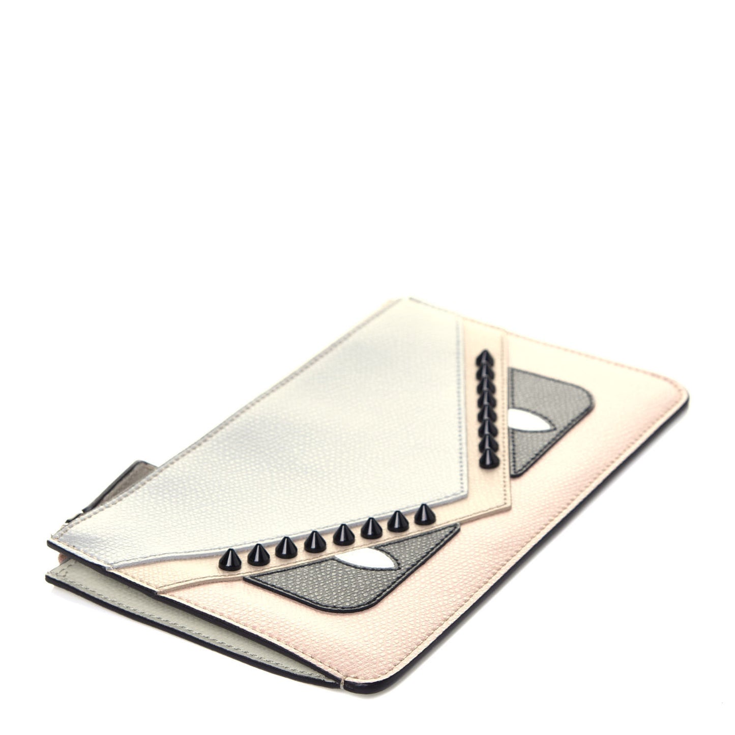 Vitello Cruise Monster Zip Pouch Grigio Perla Amido Multicolor