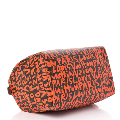 Louis Vuitton Monogram Graffiti Speedy 30 Orange 4 of 13