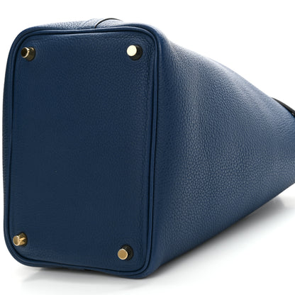 Hermes Taurillon Maurice Picotin Lock 18 PM Deep Blue 10 of 14