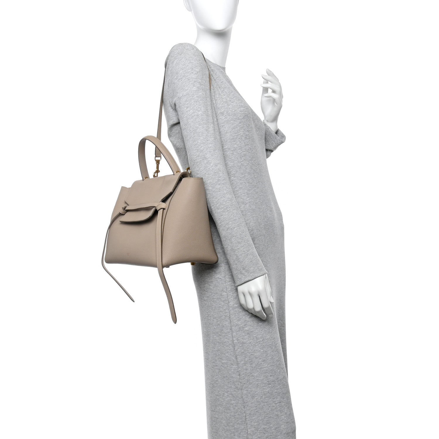 Celine Grained Calfskin Mini Belt Bag Light Taupe 2 of 13