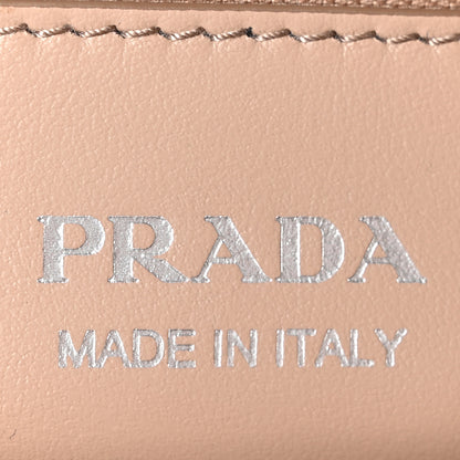 Prada Soft Calfskin Impunture Diagramme Large Chain Flap Shoulder Bag Cipria 6 of 9