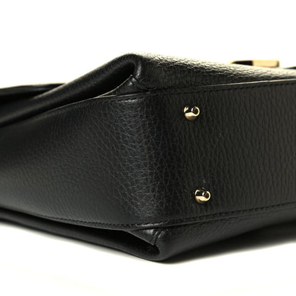 Gucci Dollar Calfskin Interlocking G Top Handle Shoulder Bag Black 6 of 8