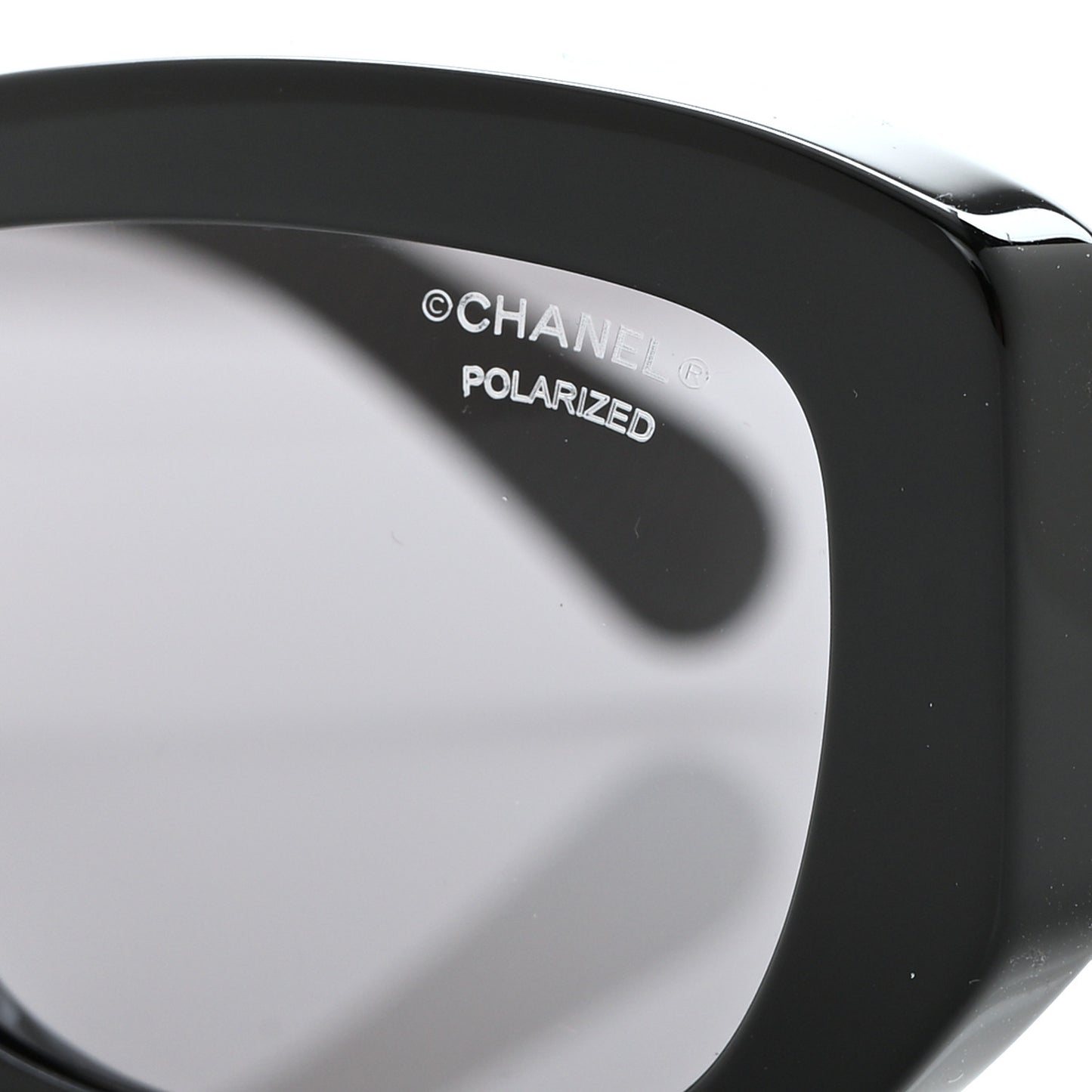 Acetate Polarized Rectangle Sunglasses 5493-A Black