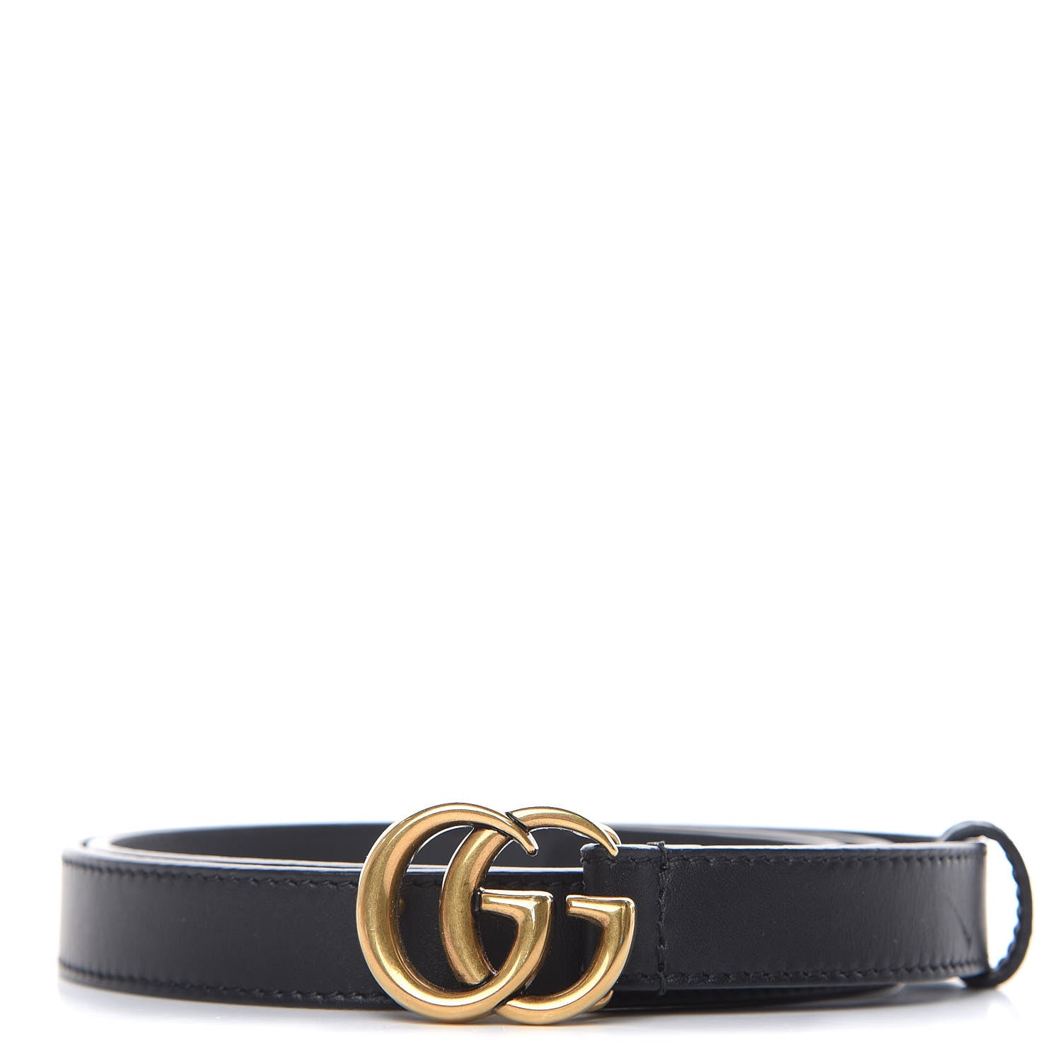 Gucci Calfskin Double G 20mm Belt 90 36 Black 1 of 6