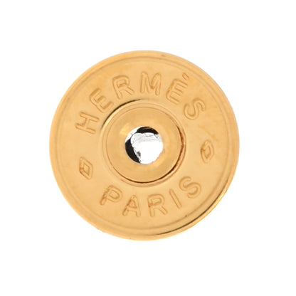 Hermes Gold Lacquered Mini Pop H Earrings Marron Glace 4 of 6