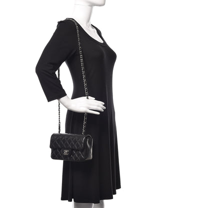 Chanel Lambskin Quilted Mini Rectangular Flap Black 2 of 13